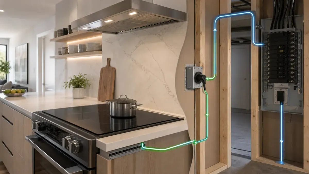 Induction range and cooktop in a modern kitchen