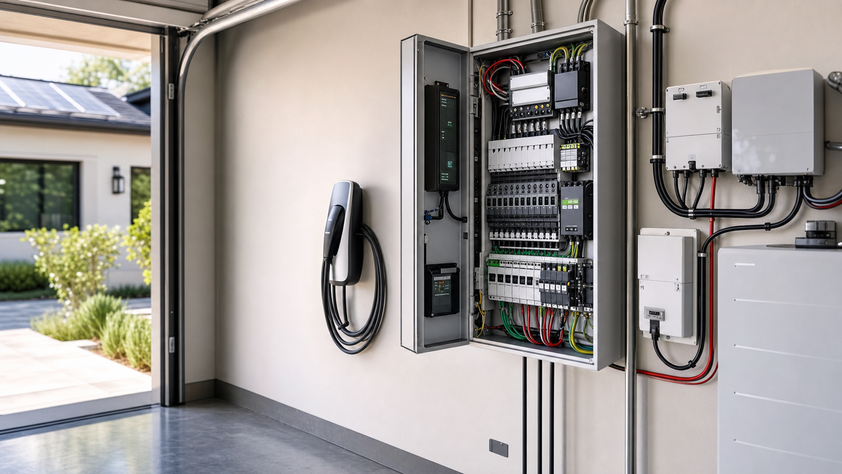 Modern smart electrical panel with software controls
